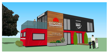 Habillage de bureau de vente - Devcore