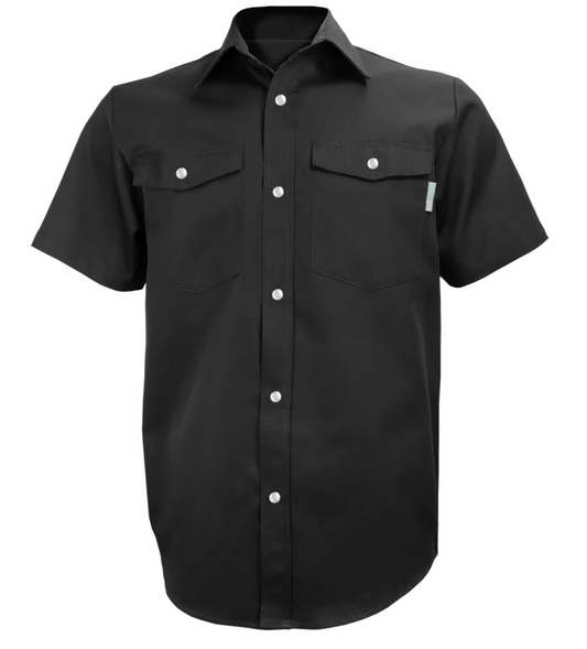 Short-sleeved shirt - with press studs