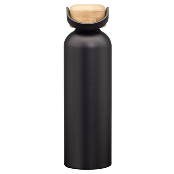 Bouteille avec finition mate et couvercle à vis en bambou