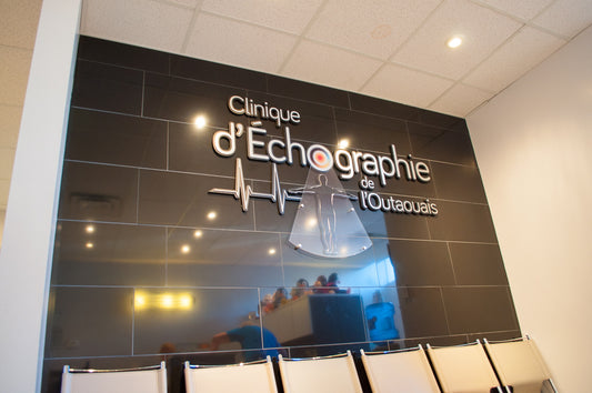 Enseigne 3D - Clinique d'Échographie de l'Outaouais