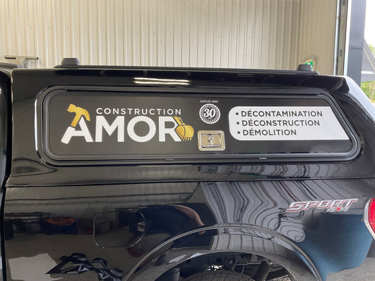 Lettrage de camion - Amor Construction