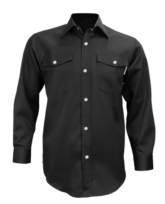 Long-sleeved shirt - with press studs