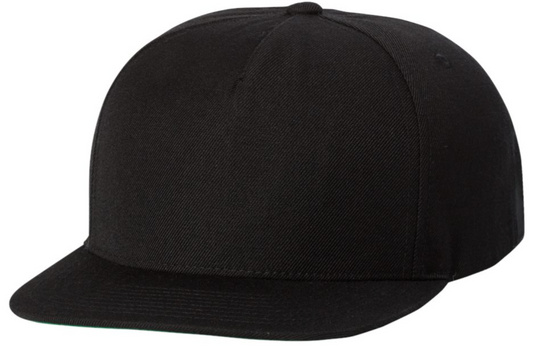 Five-panel wool blend cap