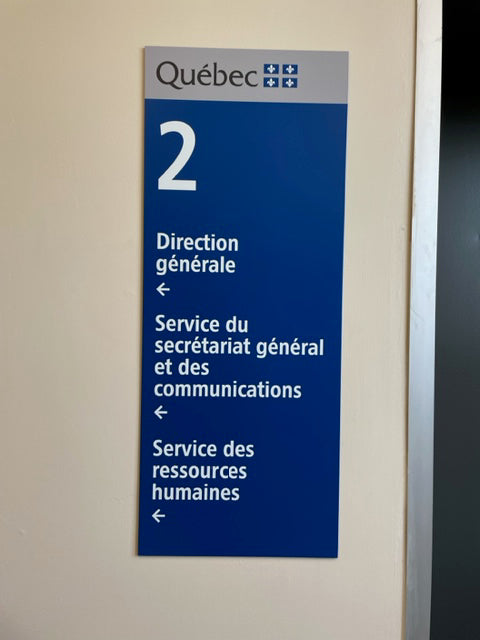 Signalisation intérieure - Centre des services scolaire des Draveurs