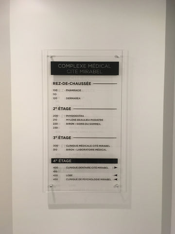 Custom Signs - Cité Mirabel medical complex